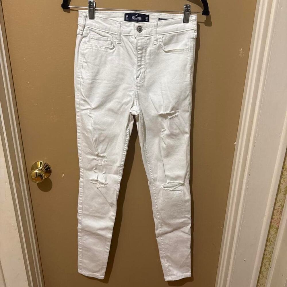 White hollister skinny jeans